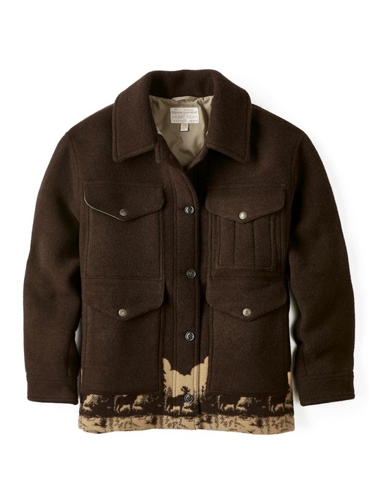 Filson Other - Filson moose jacquard heavyweight wool cruiser jacket brown button front Medium